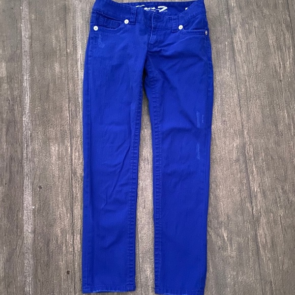 Seven 7 Distressed Jeans in Cobalt Blue - Size 26 - Picture 8 of 9